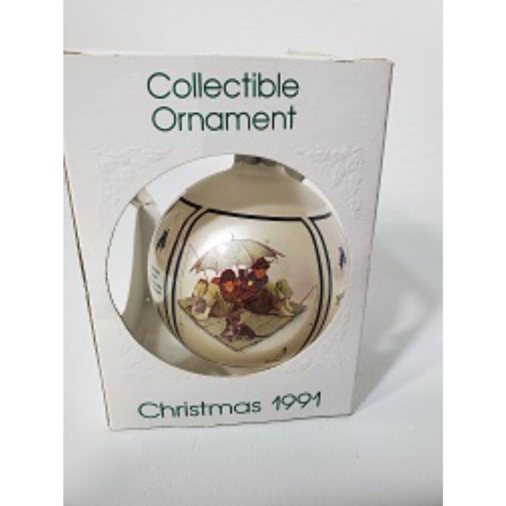 Collectible Ornament "Fisherman's Paradise" Norman Rockwell Christmas 1991
